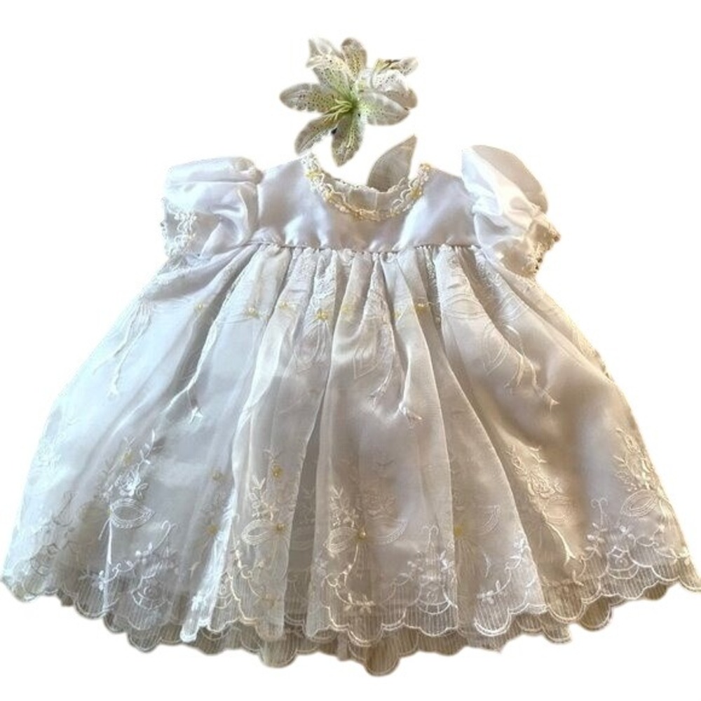Baby Girl Christening Gown Baptism Set‎ 12-24 month